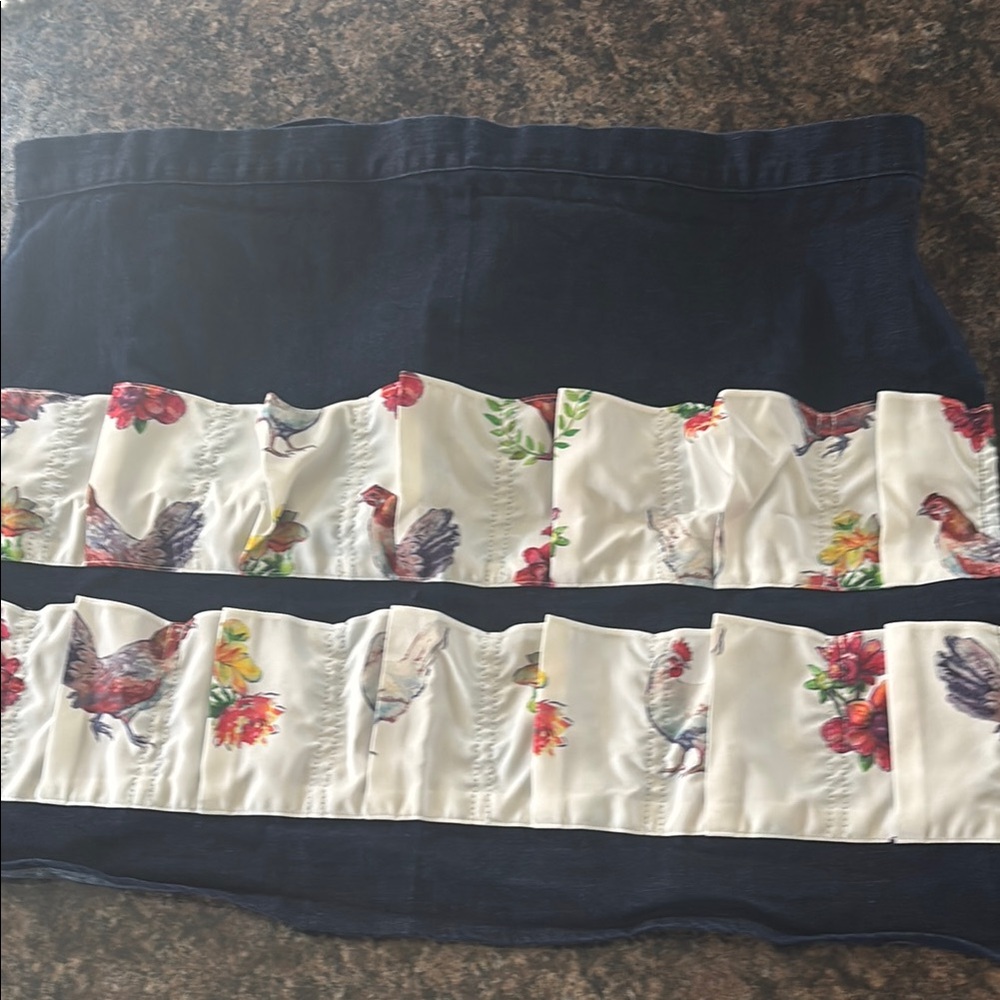 Denim Blue Ruffled Mini Kitchen Linens